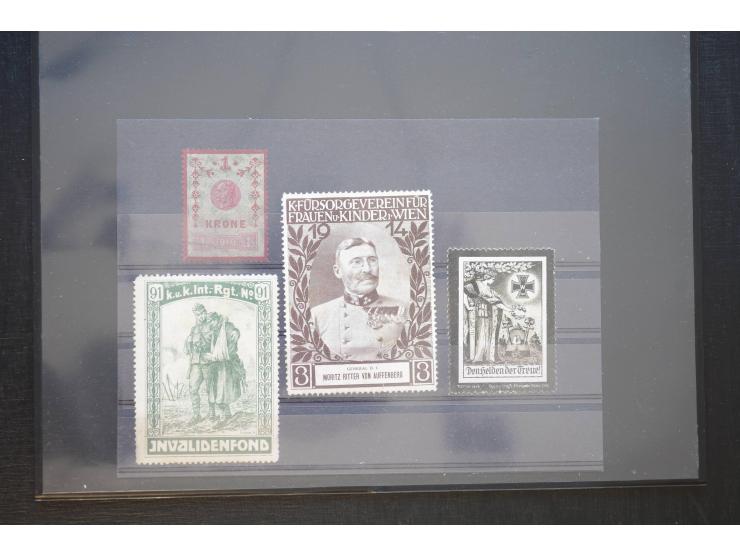 1850/1940 (ca.), interessante kleine Partie auf Steckkarten und in alten Loskarten, dabei schöne klassische Werte