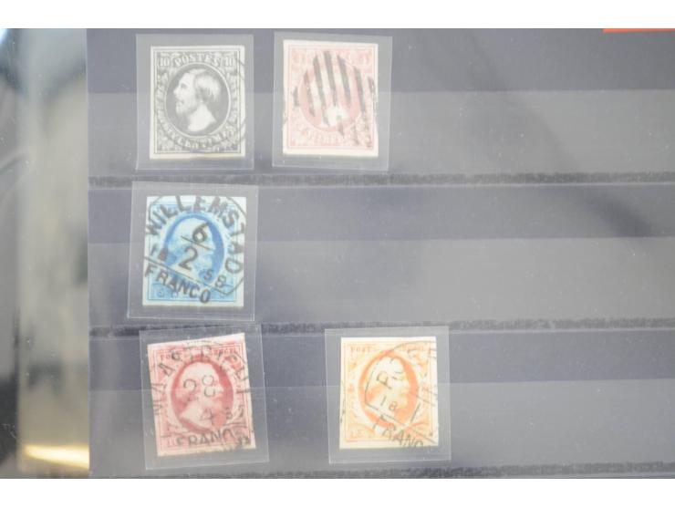 1850/1940 (ca.), interessante kleine Partie auf Steckkarten und in alten Loskarten, dabei schöne klassische Werte