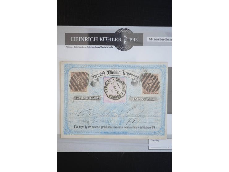1850/1940 (ca.), interessante kleine Partie auf Steckkarten und in alten Loskarten, dabei schöne klassische Werte