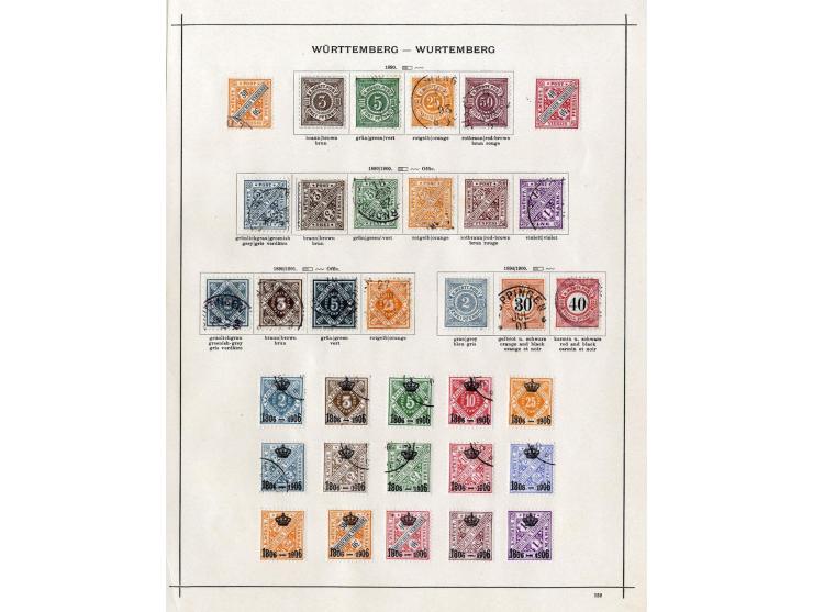 1868/1915 (ca.), ungebrauchte und gestempelter kleiner alter Sammlungsteil mit einigen besseren Werten und kpl. Ausgaben, vie