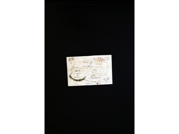 1843/66, Partie mit 20 markenlosen und frankierten Briefen, Schwerpunkt Frankreich mit u.a. Auslandspost nach Cuba, Haiti und