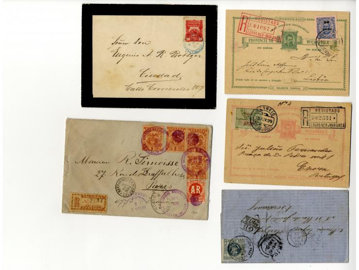 1860/1940 (ca.), 38 Briefe und Karten, meist Übersee mit vielen interessanten Stücken