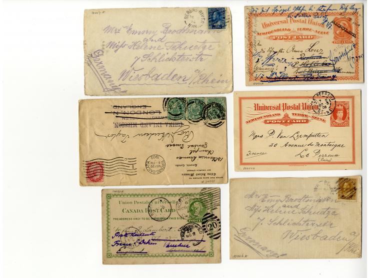 1860/1940 (ca.), 38 Briefe und Karten, meist Übersee mit vielen interessanten Stücken