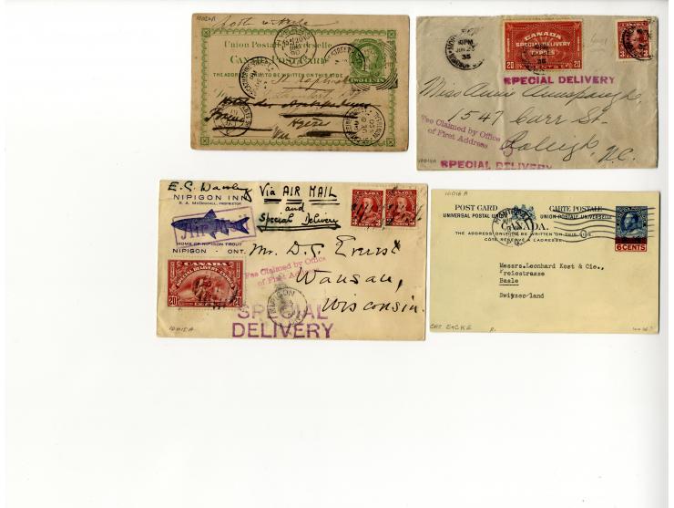 1860/1940 (ca.), 38 Briefe und Karten, meist Übersee mit vielen interessanten Stücken