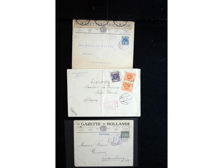 1864/1920 (ca.), etwa 200 Briefe und Karten nach Luxemburg, viel interessantes Material mit Dt. Auslandspostämtern, China, Ba