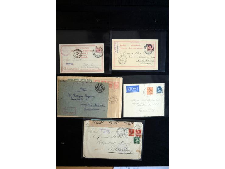 1864/1920 (ca.), etwa 200 Briefe und Karten nach Luxemburg, viel interessantes Material mit Dt. Auslandspostämtern, China, Ba