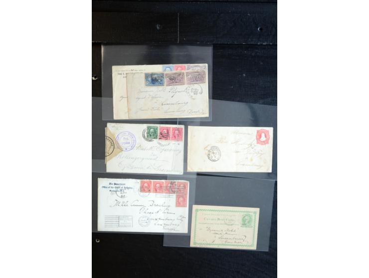 1864/1920 (ca.), etwa 200 Briefe und Karten nach Luxemburg, viel interessantes Material mit Dt. Auslandspostämtern, China, Ba