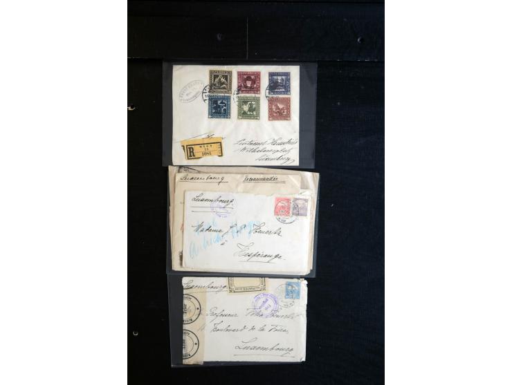 1864/1920 (ca.), etwa 200 Briefe und Karten nach Luxemburg, viel interessantes Material mit Dt. Auslandspostämtern, China, Ba