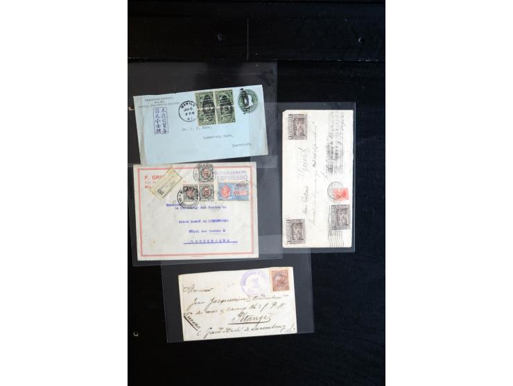 1864/1920 (ca.), etwa 200 Briefe und Karten nach Luxemburg, viel interessantes Material mit Dt. Auslandspostämtern, China, Ba