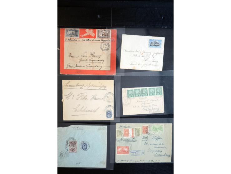 1864/1920 (ca.), etwa 200 Briefe und Karten nach Luxemburg, viel interessantes Material mit Dt. Auslandspostämtern, China, Ba