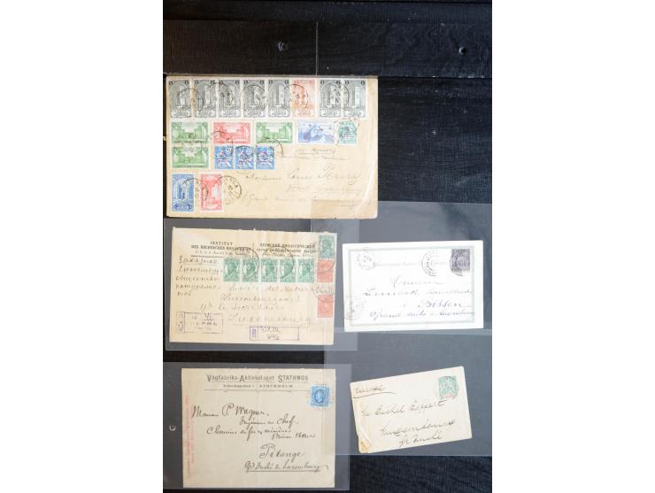 1864/1920 (ca.), etwa 200 Briefe und Karten nach Luxemburg, viel interessantes Material mit Dt. Auslandspostämtern, China, Ba