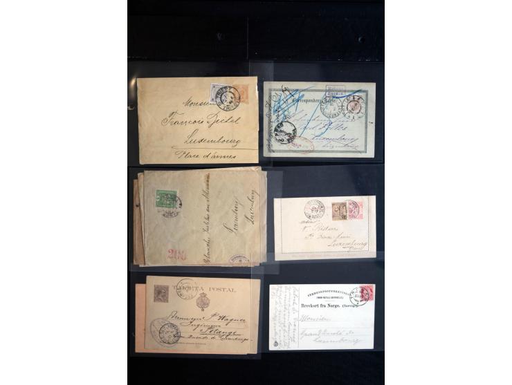 1864/1920 (ca.), etwa 200 Briefe und Karten nach Luxemburg, viel interessantes Material mit Dt. Auslandspostämtern, China, Ba