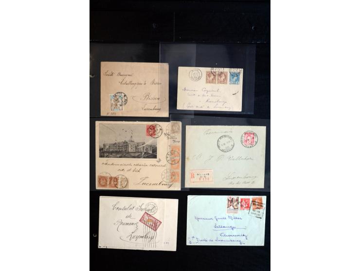 1864/1920 (ca.), etwa 200 Briefe und Karten nach Luxemburg, viel interessantes Material mit Dt. Auslandspostämtern, China, Ba
