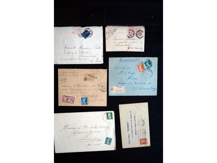 1864/1920 (ca.), etwa 200 Briefe und Karten nach Luxemburg, viel interessantes Material mit Dt. Auslandspostämtern, China, Ba