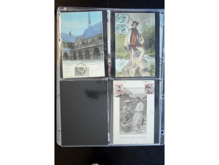1900/30 (ca.), etwa 240 bildseitig frankierte Ansichtkarten; viel Übersee, Kolonien