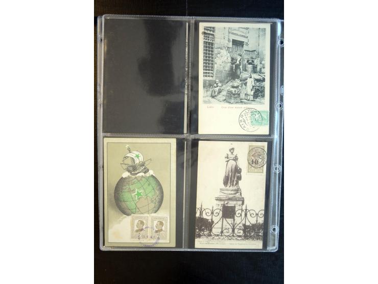 1900/30 (ca.), etwa 240 bildseitig frankierte Ansichtkarten; viel Übersee, Kolonien