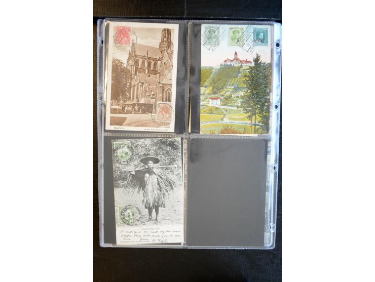1900/30 (ca.), etwa 240 bildseitig frankierte Ansichtkarten; viel Übersee, Kolonien