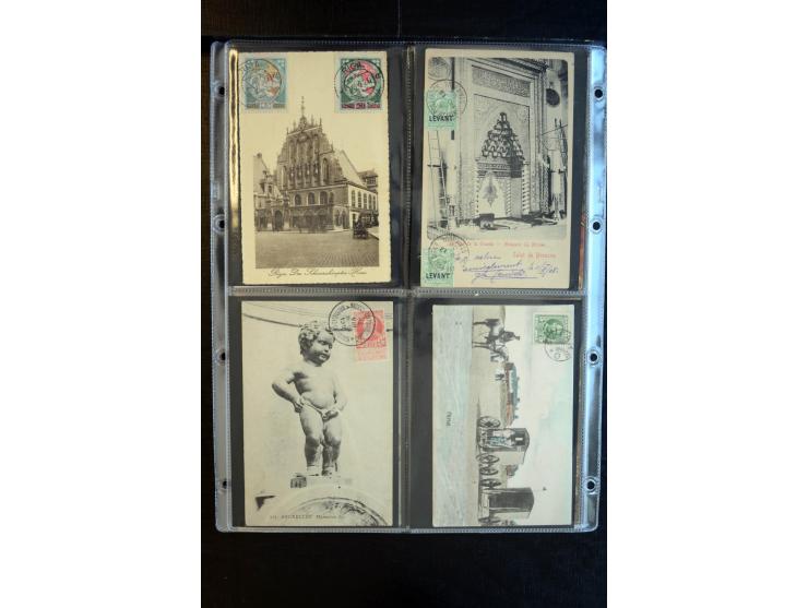 1900/30 (ca.), etwa 240 bildseitig frankierte Ansichtkarten; viel Übersee, Kolonien