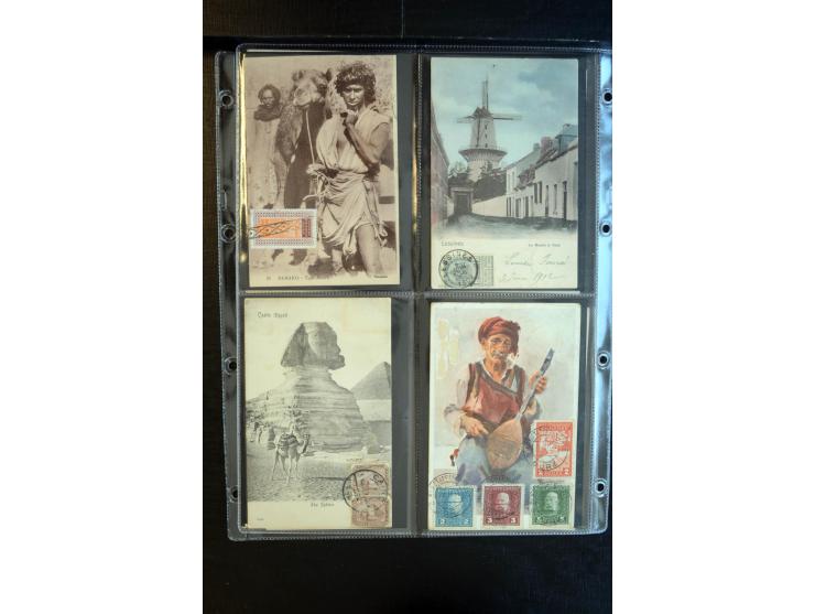 1900/30 (ca.), etwa 240 bildseitig frankierte Ansichtkarten; viel Übersee, Kolonien