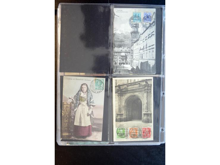 1900/30 (ca.), etwa 240 bildseitig frankierte Ansichtkarten; viel Übersee, Kolonien