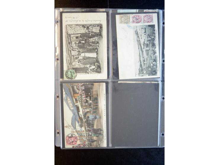 1900/30 (ca.), etwa 240 bildseitig frankierte Ansichtkarten; viel Übersee, Kolonien