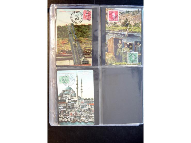 1900/30 (ca.), etwa 240 bildseitig frankierte Ansichtkarten; viel Übersee, Kolonien