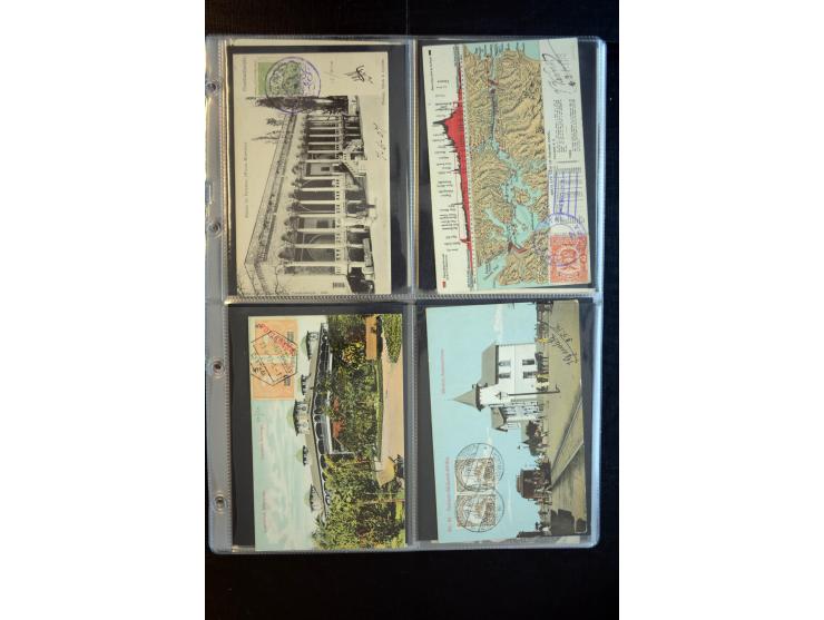 1900/30 (ca.), etwa 240 bildseitig frankierte Ansichtkarten; viel Übersee, Kolonien