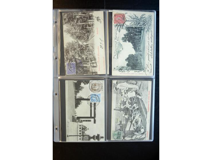 1900/30 (ca.), etwa 240 bildseitig frankierte Ansichtkarten; viel Übersee, Kolonien
