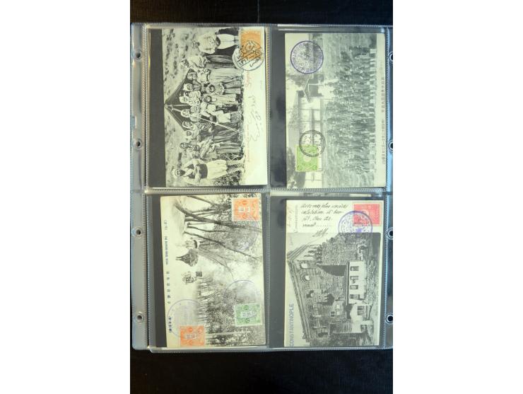 1900/30 (ca.), etwa 240 bildseitig frankierte Ansichtkarten; viel Übersee, Kolonien