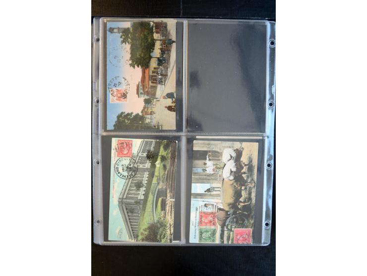 1900/30 (ca.), etwa 240 bildseitig frankierte Ansichtkarten; viel Übersee, Kolonien