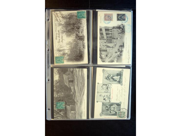 1900/30 (ca.), etwa 240 bildseitig frankierte Ansichtkarten; viel Übersee, Kolonien