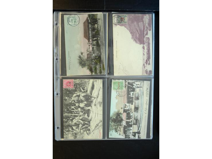 1900/30 (ca.), etwa 240 bildseitig frankierte Ansichtkarten; viel Übersee, Kolonien