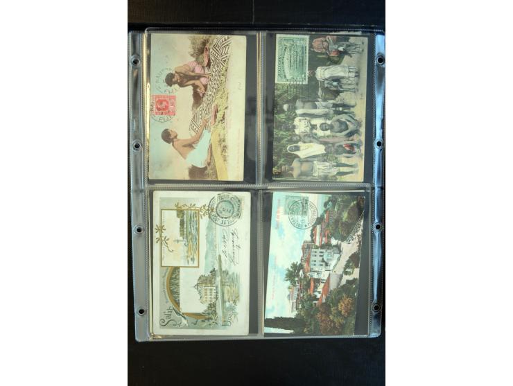 1900/30 (ca.), etwa 240 bildseitig frankierte Ansichtkarten; viel Übersee, Kolonien