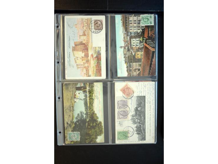 1900/30 (ca.), etwa 240 bildseitig frankierte Ansichtkarten; viel Übersee, Kolonien