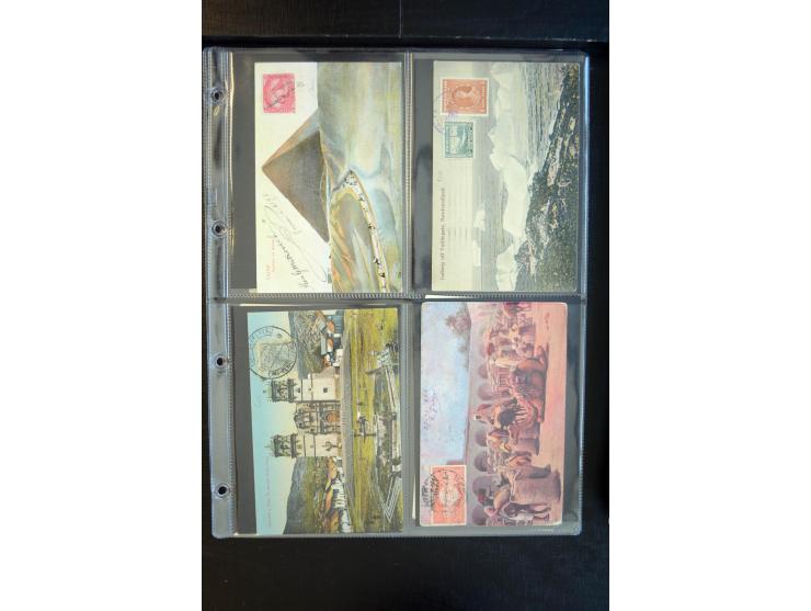 1900/30 (ca.), etwa 240 bildseitig frankierte Ansichtkarten; viel Übersee, Kolonien