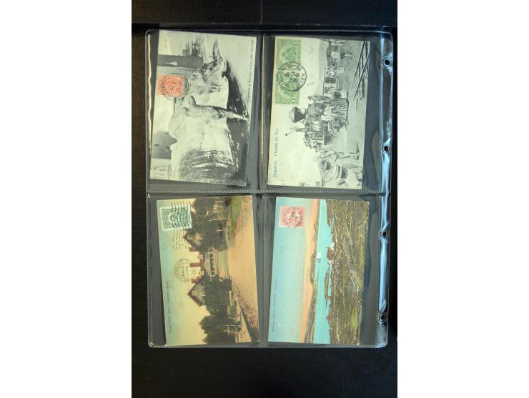 1900/30 (ca.), etwa 240 bildseitig frankierte Ansichtkarten; viel Übersee, Kolonien