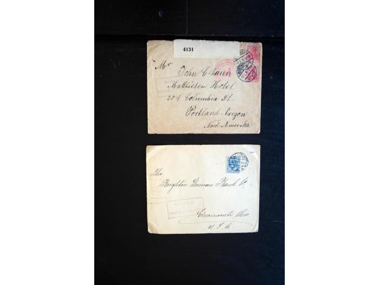 1914/20, über 200 Briefe aus aller Welt mit diversen Zensuren, dabei u.a. viel aus Frankreich, Neuseeland, Levante, Italien, 