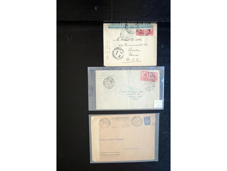 1914/20, über 200 Briefe aus aller Welt mit diversen Zensuren, dabei u.a. viel aus Frankreich, Neuseeland, Levante, Italien, 