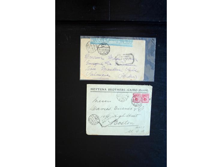 1914/20, über 200 Briefe aus aller Welt mit diversen Zensuren, dabei u.a. viel aus Frankreich, Neuseeland, Levante, Italien, 