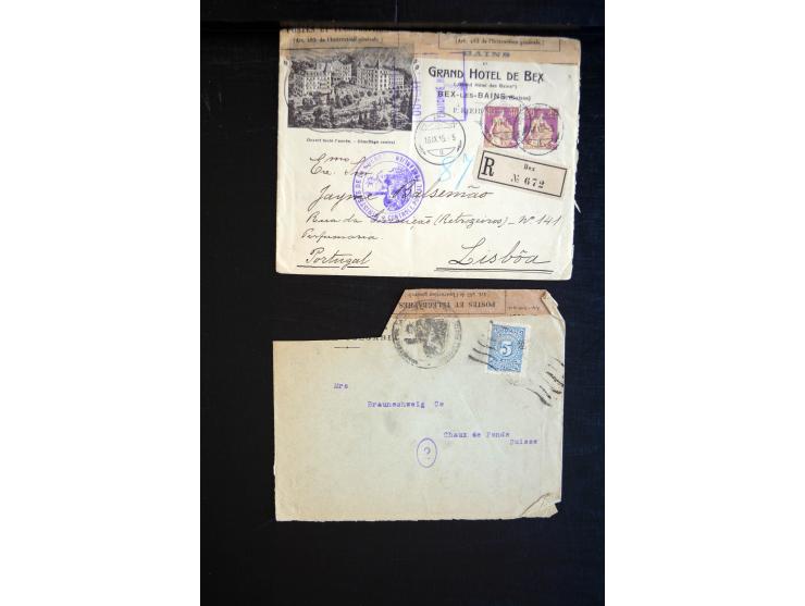 1914/20, über 200 Briefe aus aller Welt mit diversen Zensuren, dabei u.a. viel aus Frankreich, Neuseeland, Levante, Italien, 