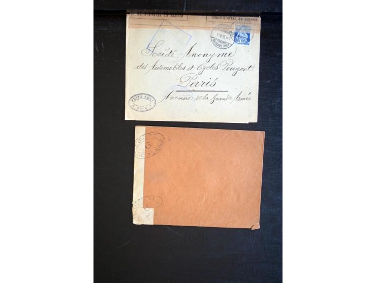 1914/20, über 200 Briefe aus aller Welt mit diversen Zensuren, dabei u.a. viel aus Frankreich, Neuseeland, Levante, Italien, 
