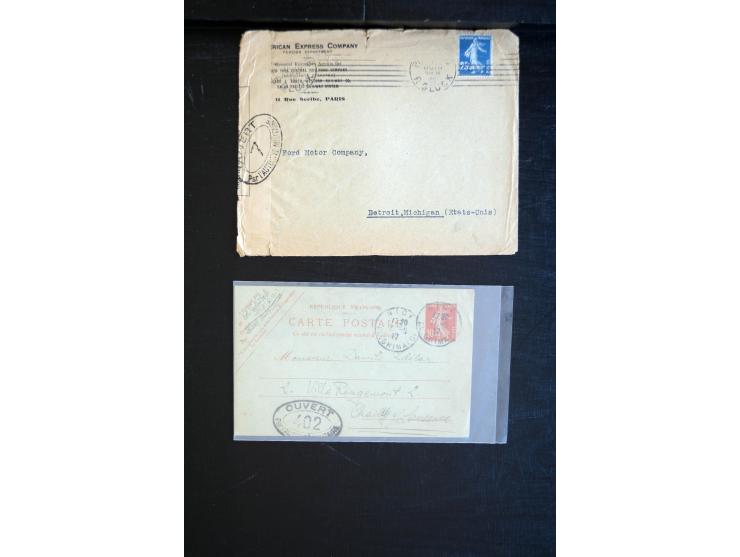 1914/20, über 200 Briefe aus aller Welt mit diversen Zensuren, dabei u.a. viel aus Frankreich, Neuseeland, Levante, Italien, 