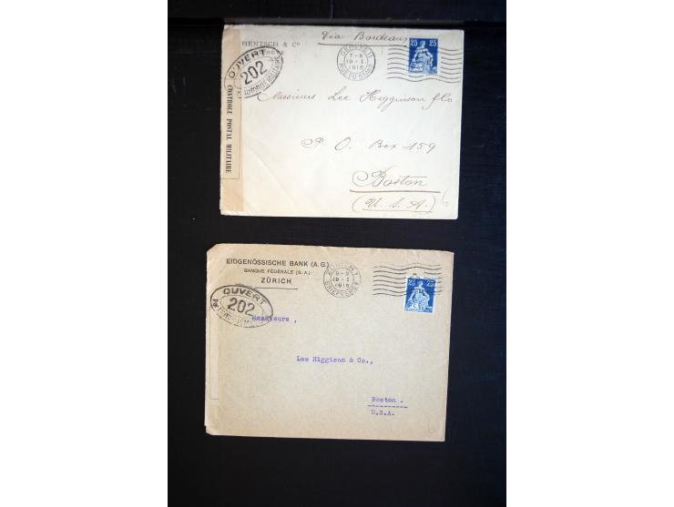 1914/20, über 200 Briefe aus aller Welt mit diversen Zensuren, dabei u.a. viel aus Frankreich, Neuseeland, Levante, Italien, 