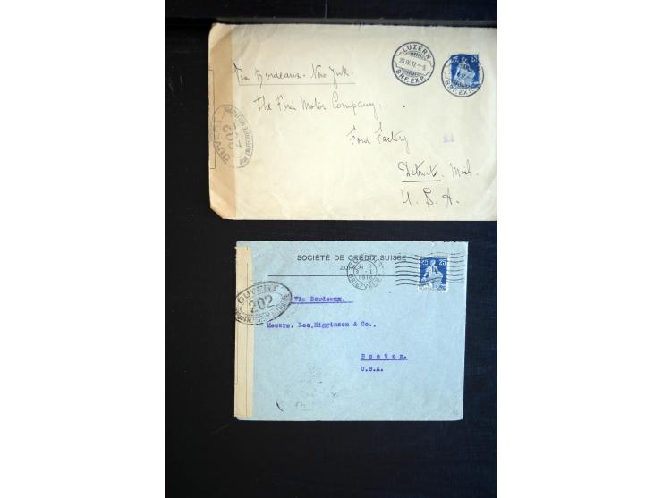 1914/20, über 200 Briefe aus aller Welt mit diversen Zensuren, dabei u.a. viel aus Frankreich, Neuseeland, Levante, Italien, 