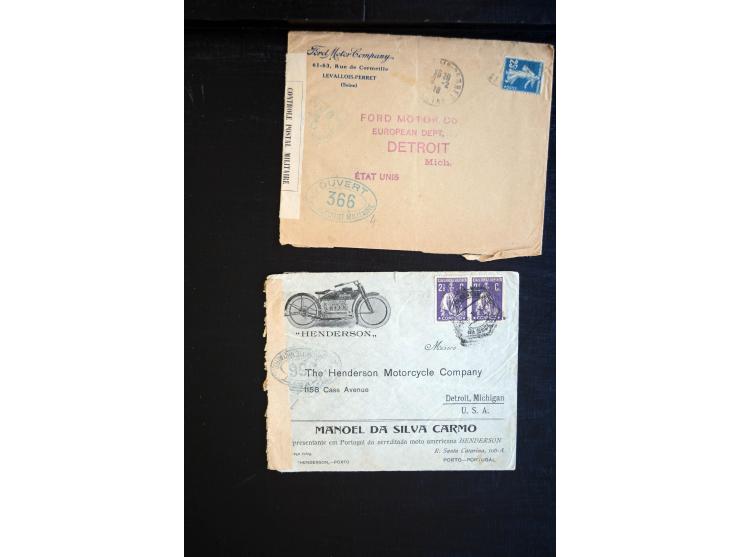1914/20, über 200 Briefe aus aller Welt mit diversen Zensuren, dabei u.a. viel aus Frankreich, Neuseeland, Levante, Italien, 