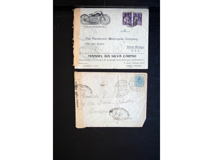 1914/20, über 200 Briefe aus aller Welt mit diversen Zensuren, dabei u.a. viel aus Frankreich, Neuseeland, Levante, Italien, 