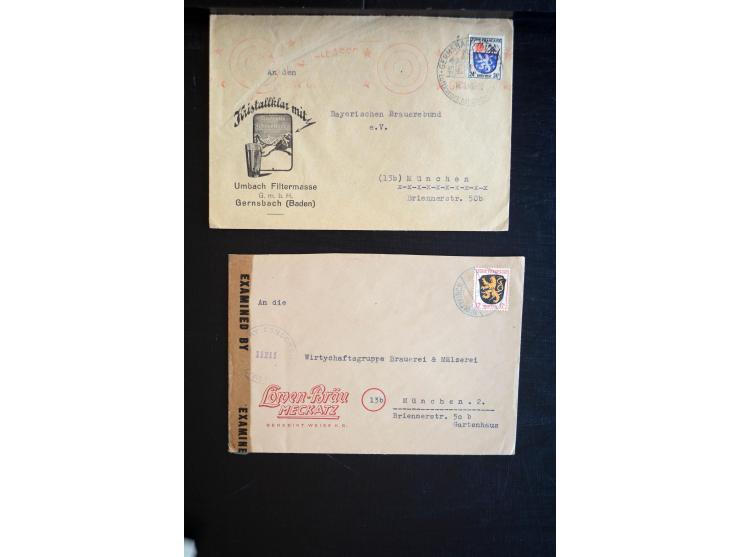 1914/50 (ca.), einige hundert Briefe, Karten und Ganzsachen, dabei viel amerikanische Feldpost, Zensurpost aus aller Welt, in