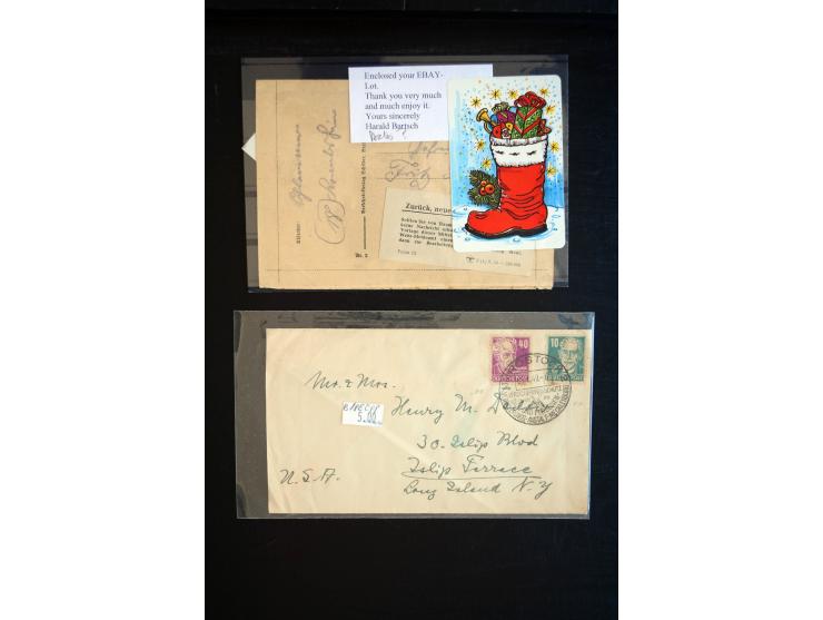 1914/50 (ca.), einige hundert Briefe, Karten und Ganzsachen, dabei viel amerikanische Feldpost, Zensurpost aus aller Welt, in