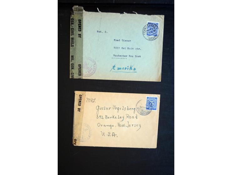 1914/50 (ca.), einige hundert Briefe, Karten und Ganzsachen, dabei viel amerikanische Feldpost, Zensurpost aus aller Welt, in