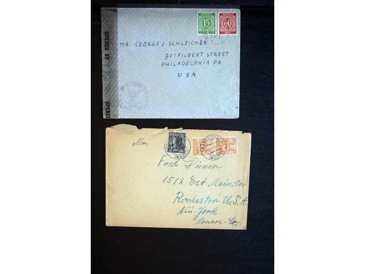 1914/50 (ca.), einige hundert Briefe, Karten und Ganzsachen, dabei viel amerikanische Feldpost, Zensurpost aus aller Welt, in